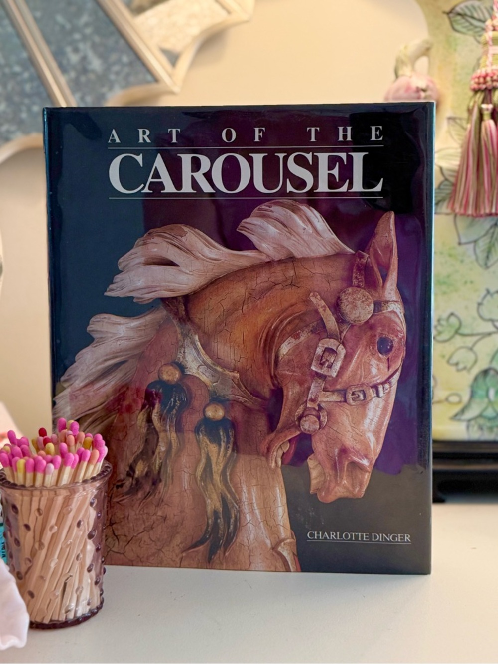 Vintage carousel coffee table book